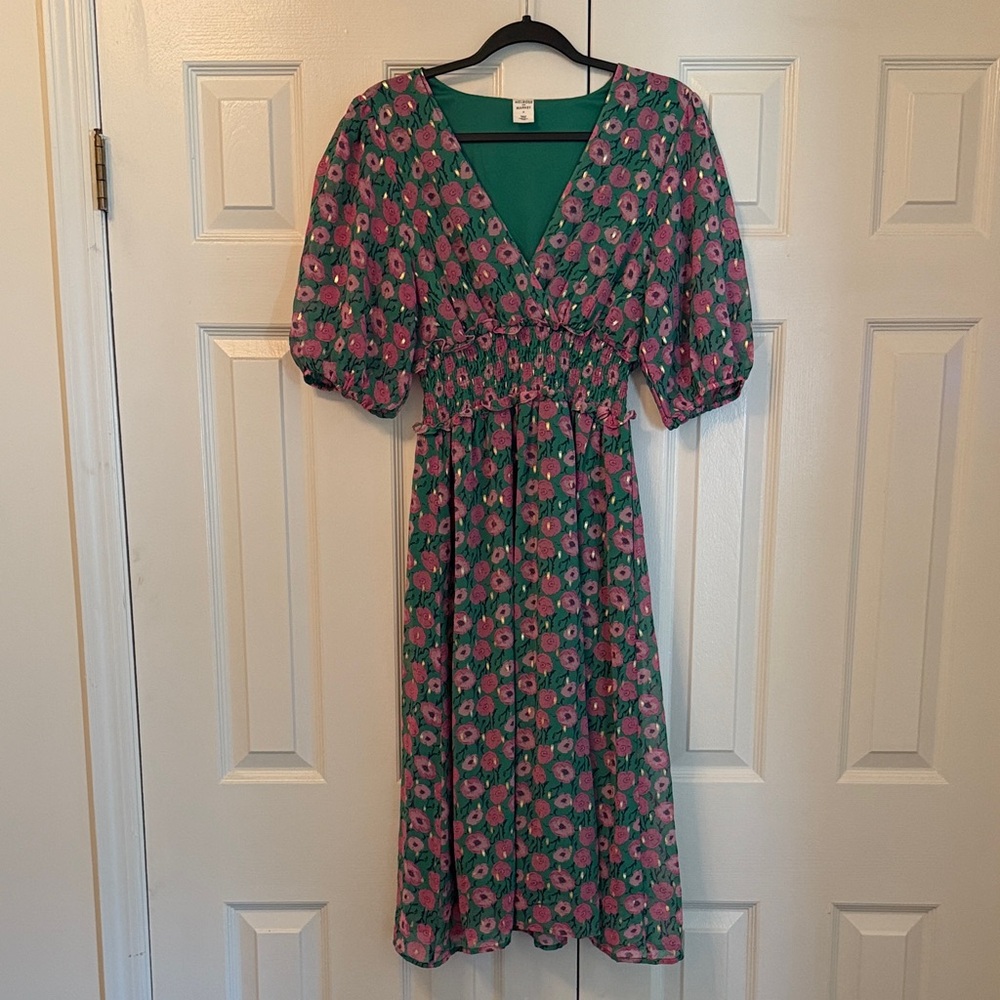 MELROSE & MARKET Floral Green and Pink Women's Dress